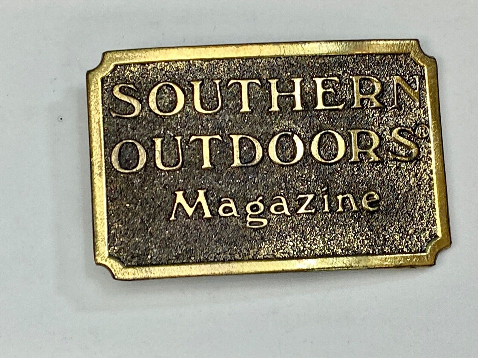The Great American Buckle Co Vintage 1982 Southern Outdoors Magazine Belt Buckle