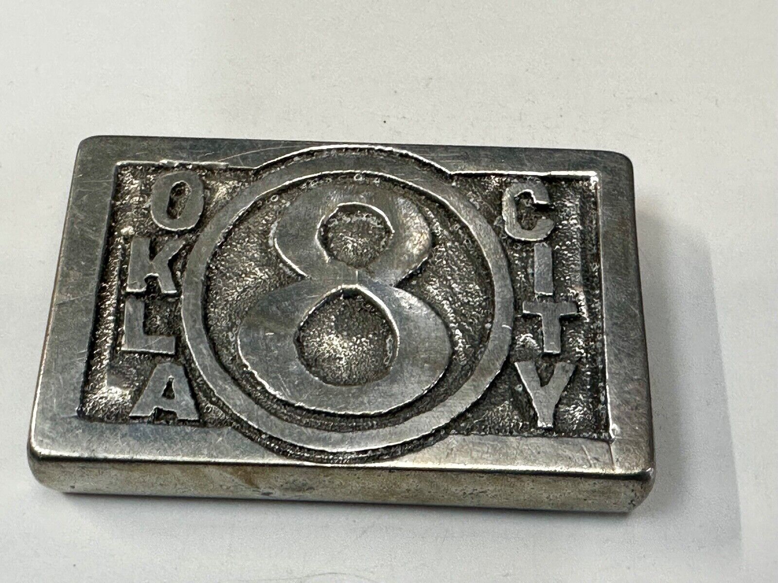 Tulsa Oklahoma City TV channel 8 Vintage J W  Taylor Custom Artisan belt buckle
