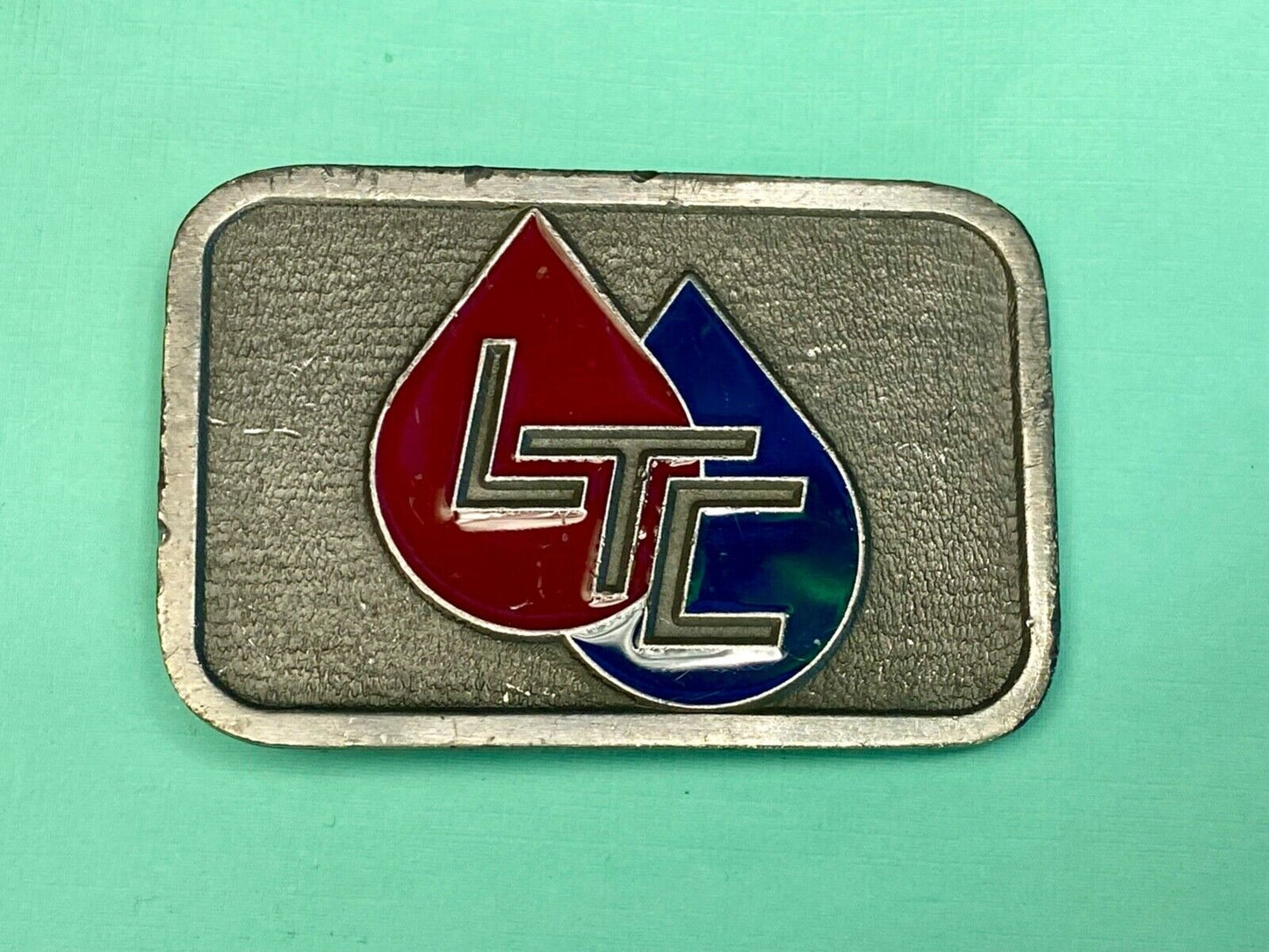 Vintage LTC Fuel Gas Oil energy logo company belt buckle by CD-Hit