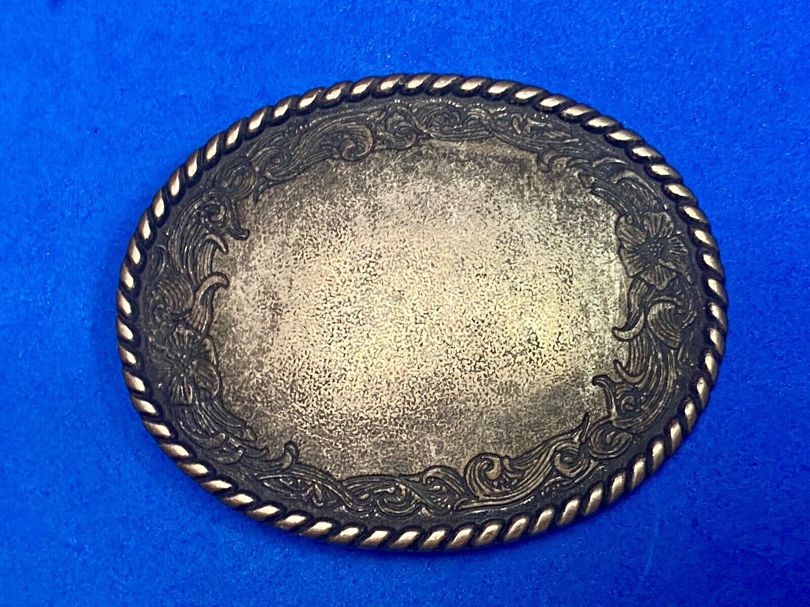 100 % Zinc Ornate Western Oval Belt Buckle Made In Italy  - Fabriqrren Itai If