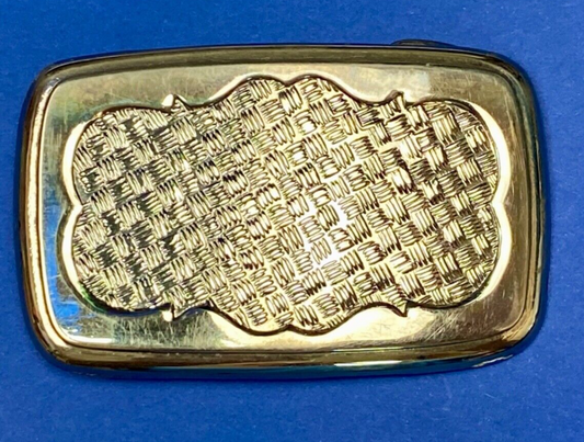 Unique Nickel Silver Rounded Corner Weave Pattern Westerner Belt Buckle