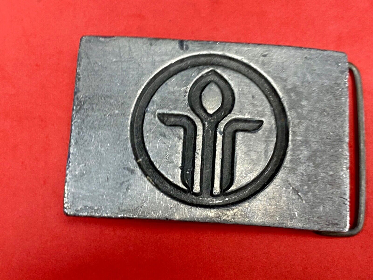 Vintage - unknown to me, power company?  Natural gas Co. logo belt buckle 