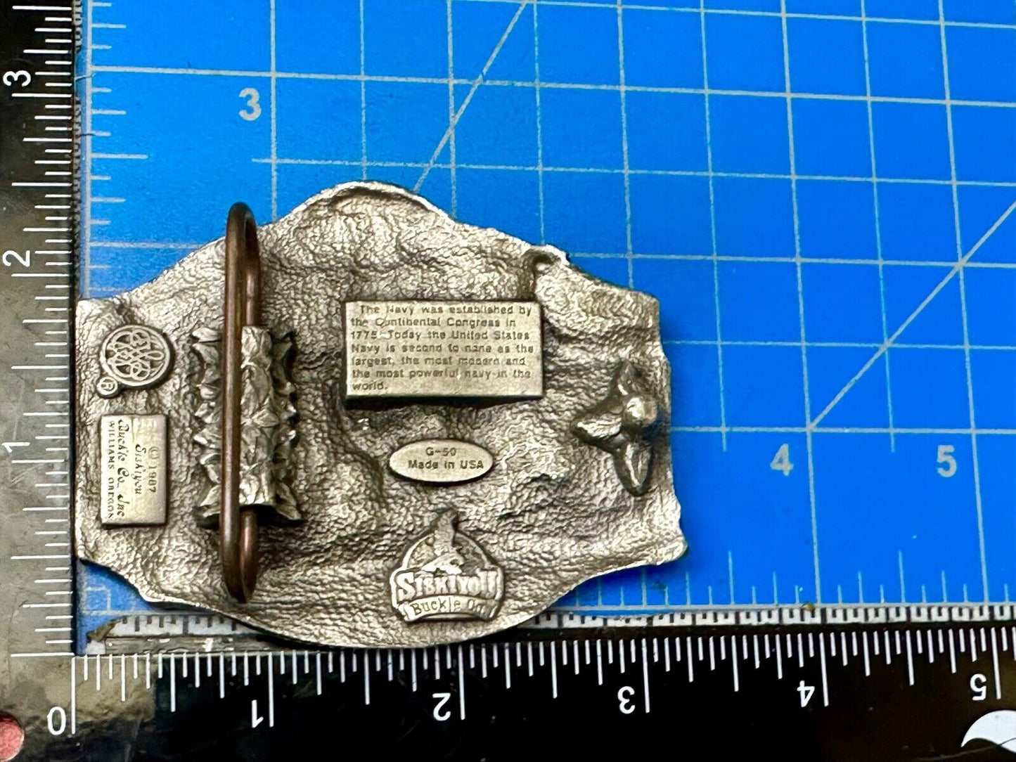 United States Navy - Patriot America G-50 Commemorative Siskiyou Belt Buckle