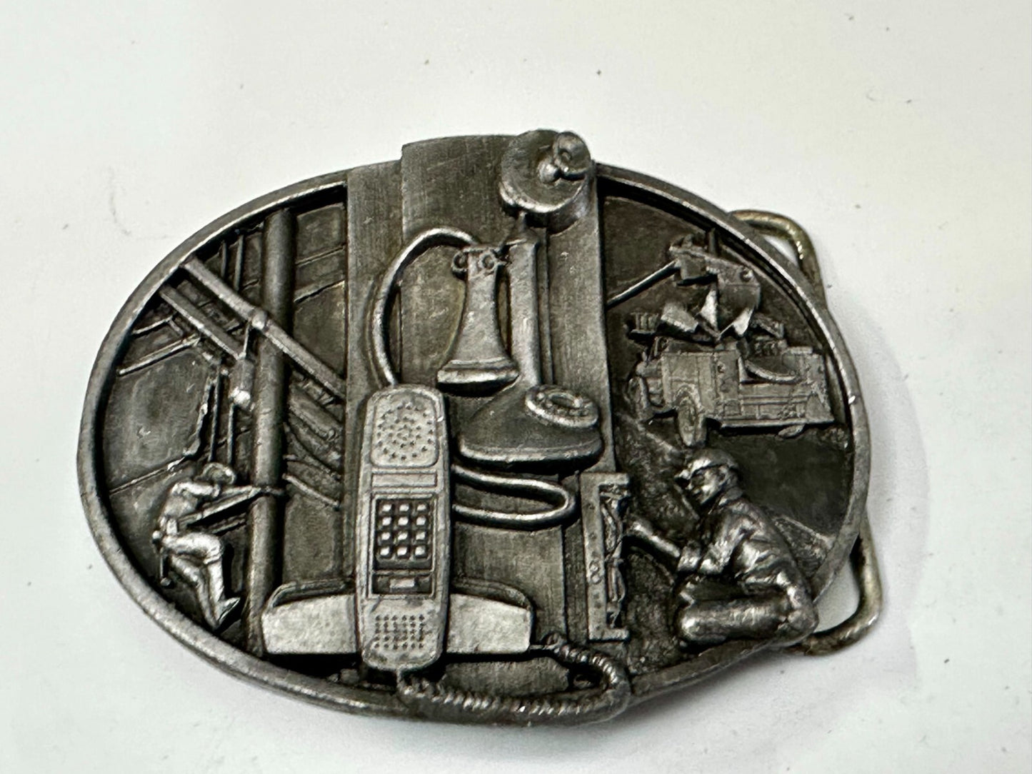Telephone Lineman Line Electrical Worker Commemorative 1988 Siskiyou Belt Buckle
