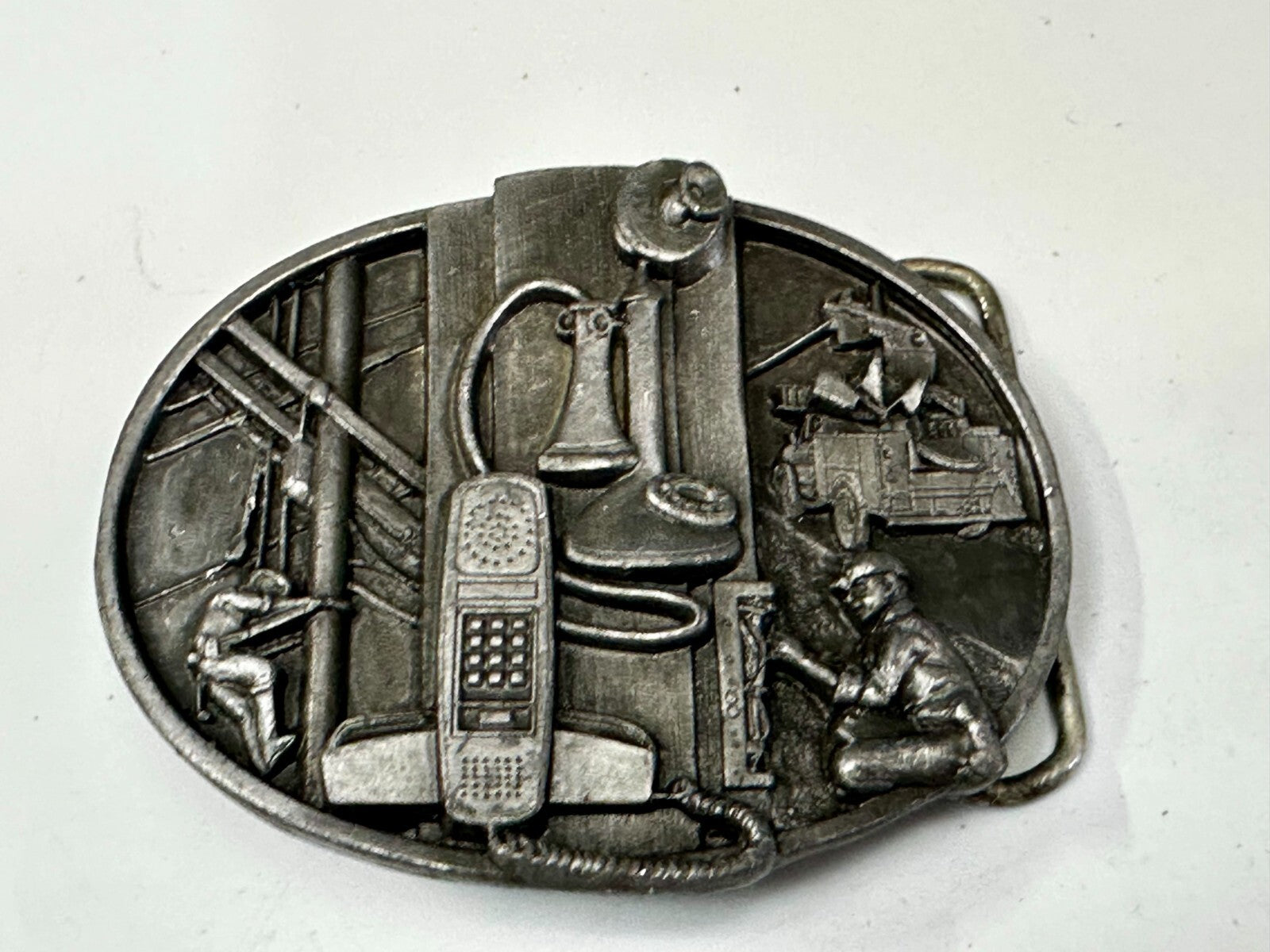 Telephone Lineman Line Electrical Worker Commemorative 1988 Siskiyou Belt Buckle