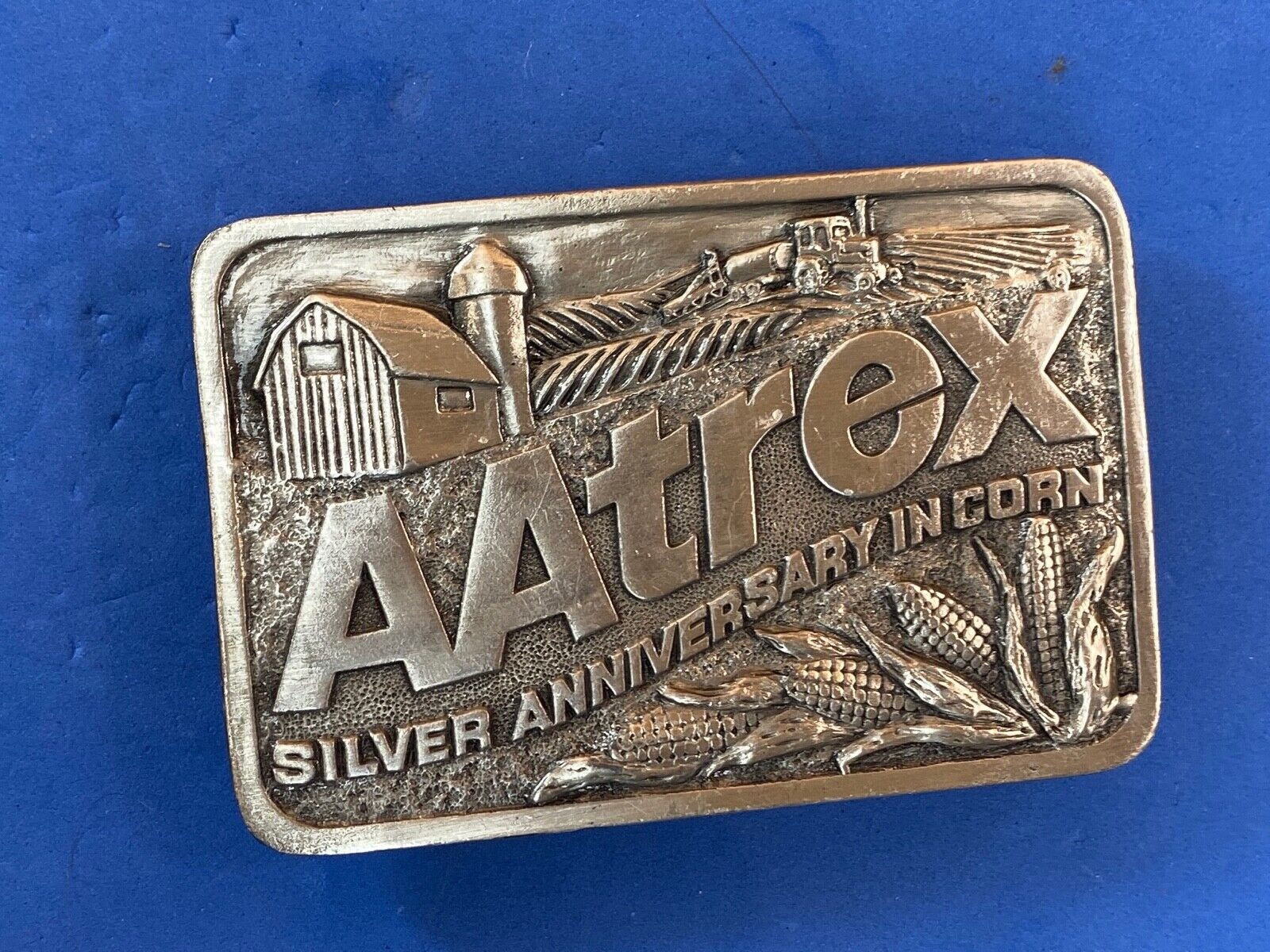 AAtrex silver anniversary in corn Herbicide Pewter Belt Buckle 
