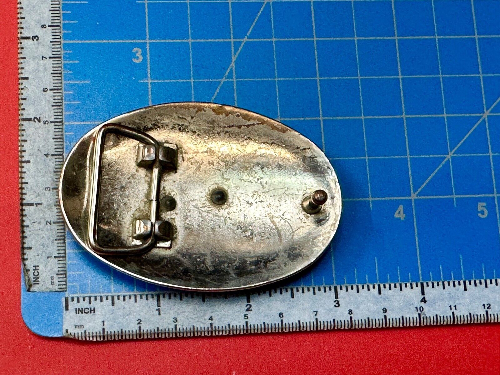 Vintage Cowboy Saddle Bronc 3" wide western oval belt buckle