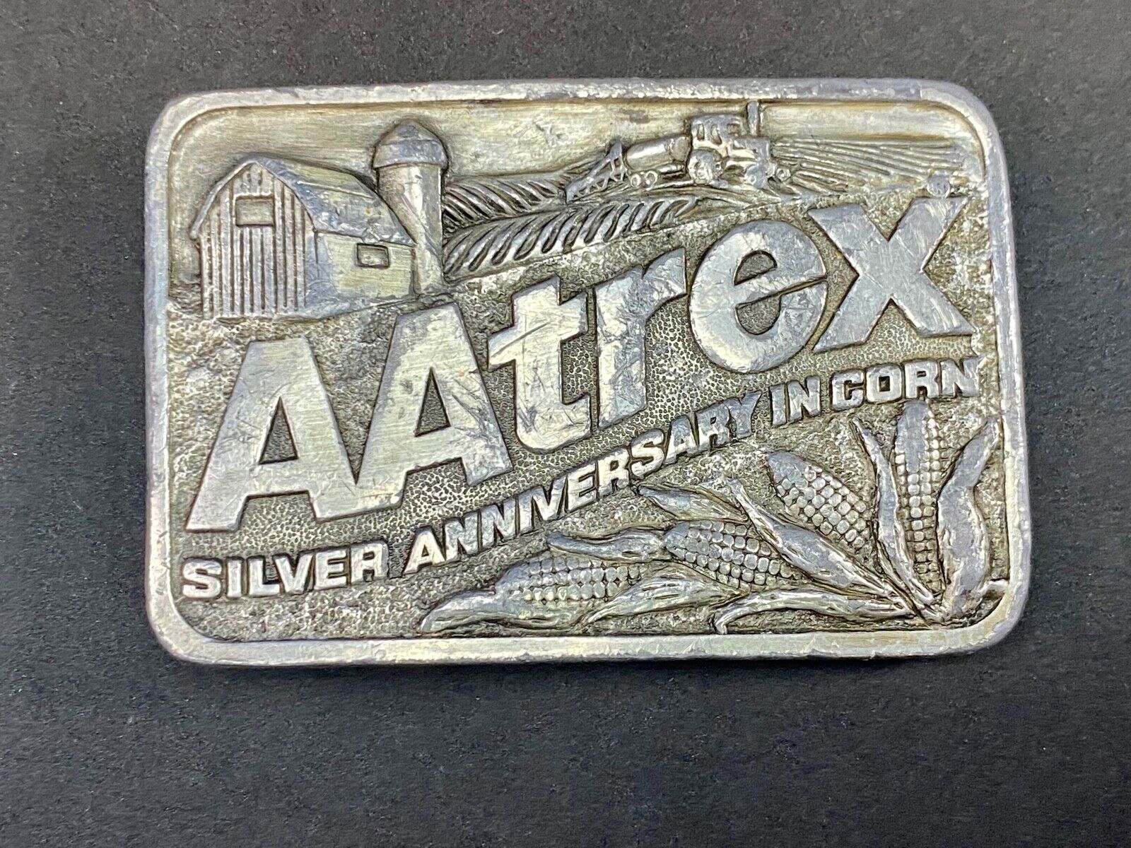 Aatrex Farming Herbicide Company Silver Anniversary In Corn Belt Buckle 