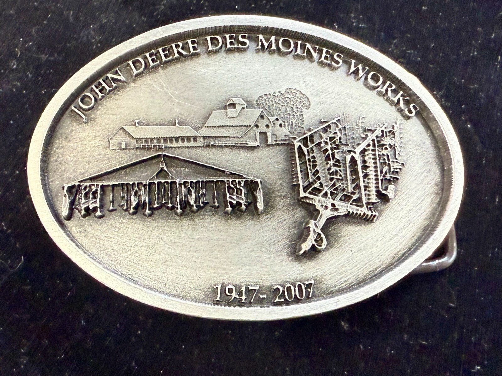 Vintage John Deere Des Moines Iowa Works 2007 Farm Tractors Belt Buckle