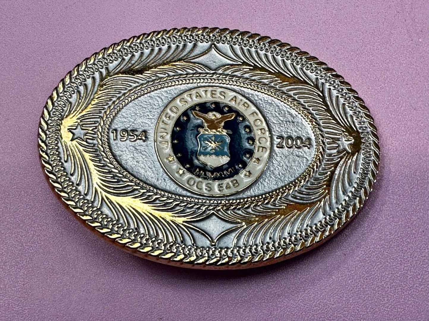 United States Air Force OCS 548 1954 - 2004 Anniversary patriotic Belt Buckle