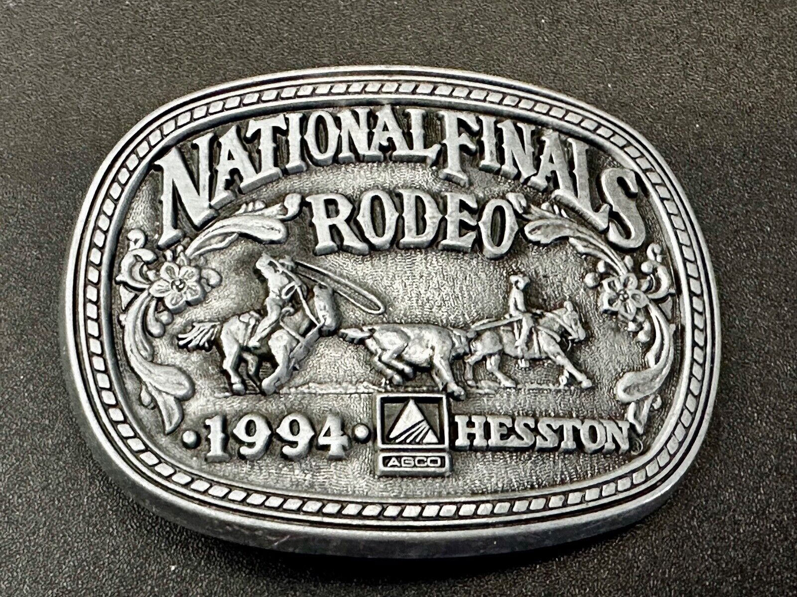 1994 NFR National Finals Rodeo  NOS Youth Size Hesston Commemorative Belt Buckle