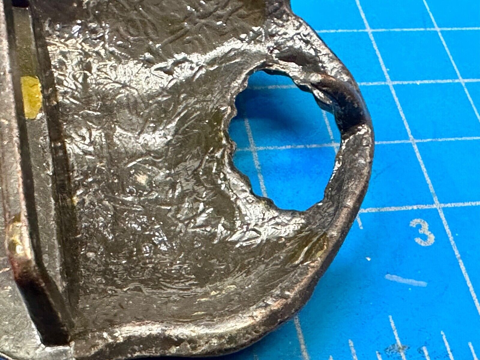Apple with a bite taken out of it!   Vintage figural Belt Buckle
