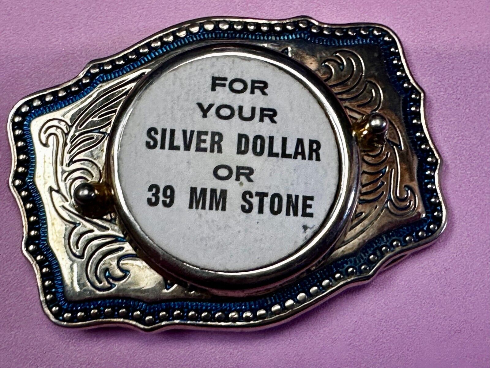United States LST Association Insert for Coin or Stone Centerpiece Belt Buckle
