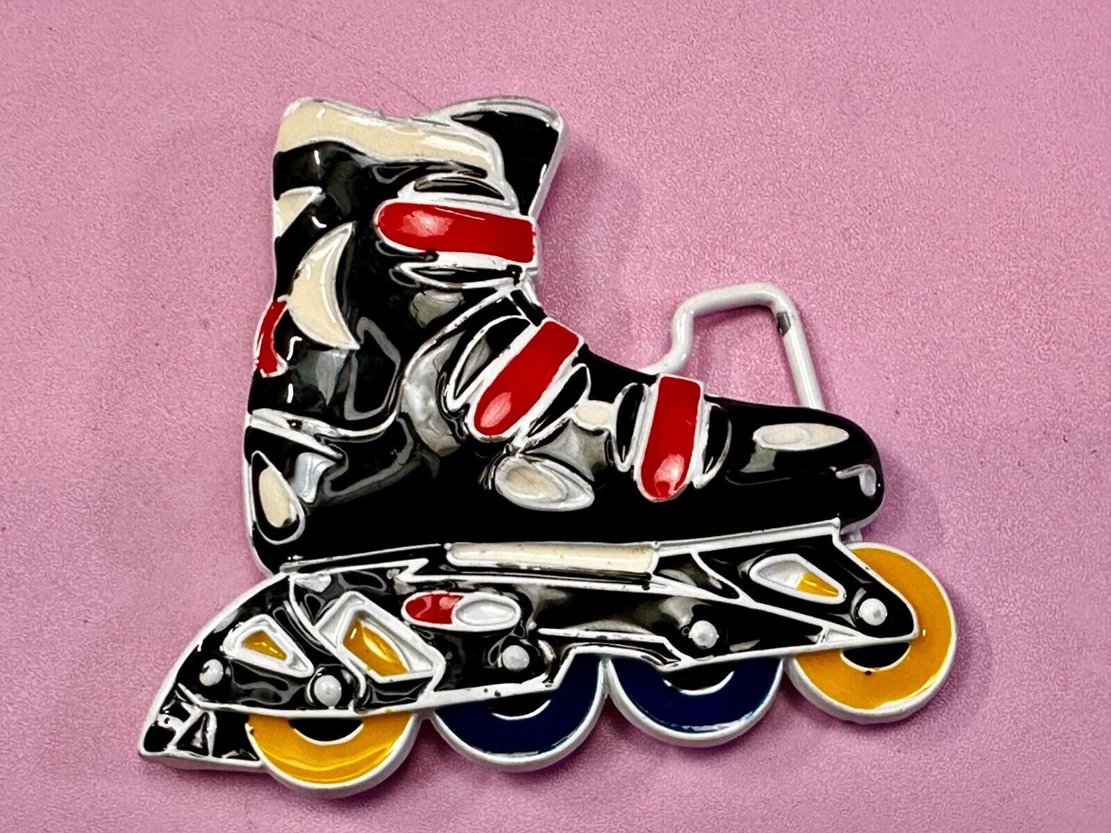 Unique Roller Skate Figural Skating Roller Derby Sports Cutout Belt Buckle
