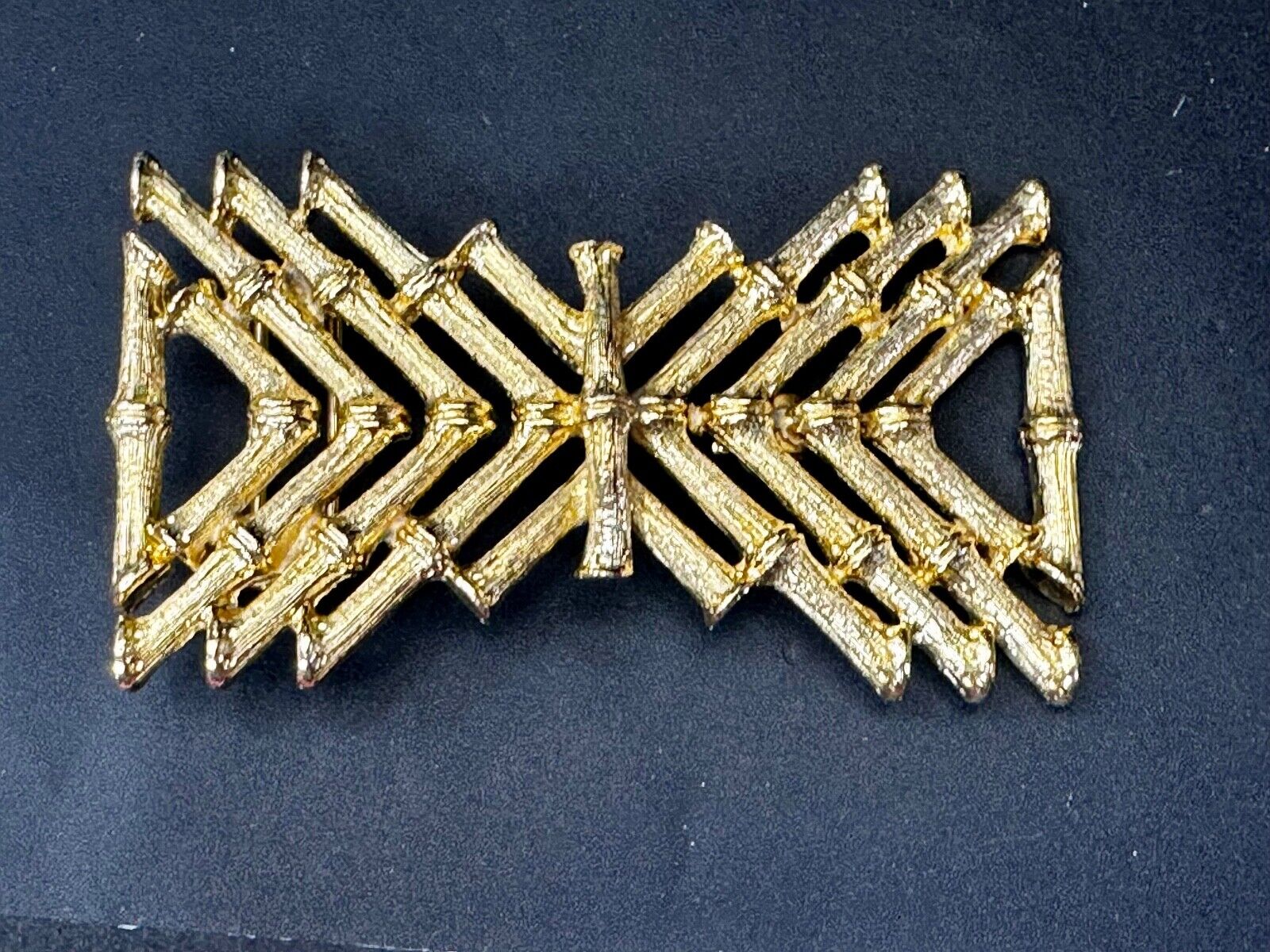 Abstract Bamboo Stick Design Large Vintage Belt Slide Buckle by Mimi Di N