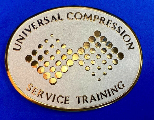 Universal Compression Service Training Company Award Belt Buckle