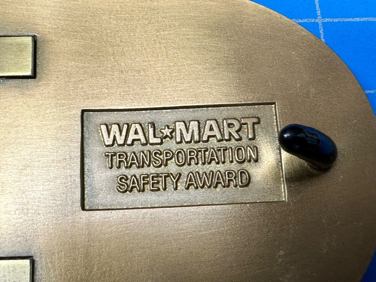 510 Waltons AR Walmart Transportation Semi Driver Safety Award Brass Belt Buckle