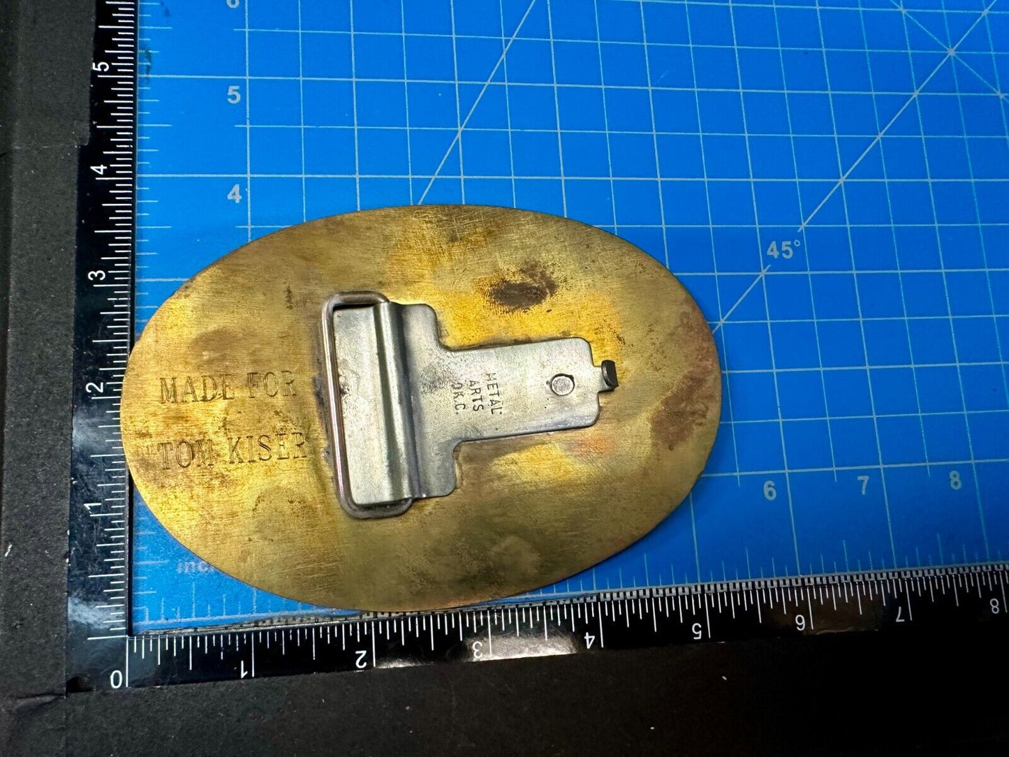 Alamo Texas Explosives Company Mine Company Belt Buckle - Metal Arts O.K.C