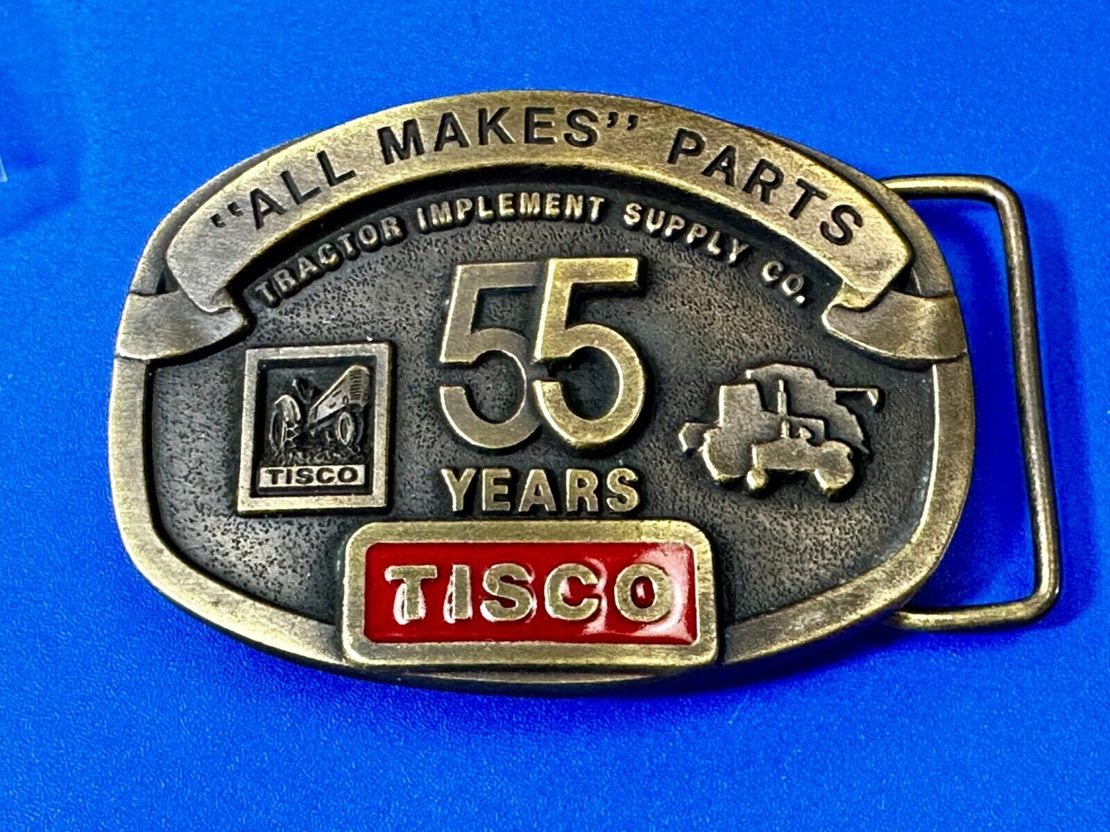 TISCO 55 Years -  All Makes Parts NOS  Tractor Implement Supply Belt Buckle