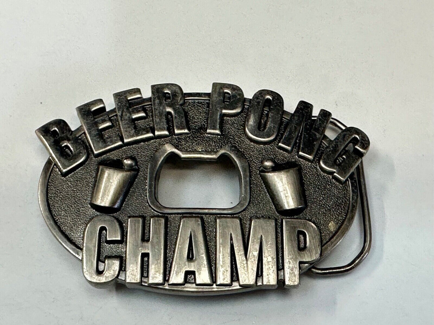 Beer Pong Champ Champion Bottle Opener And Belt Buckle by Kalan