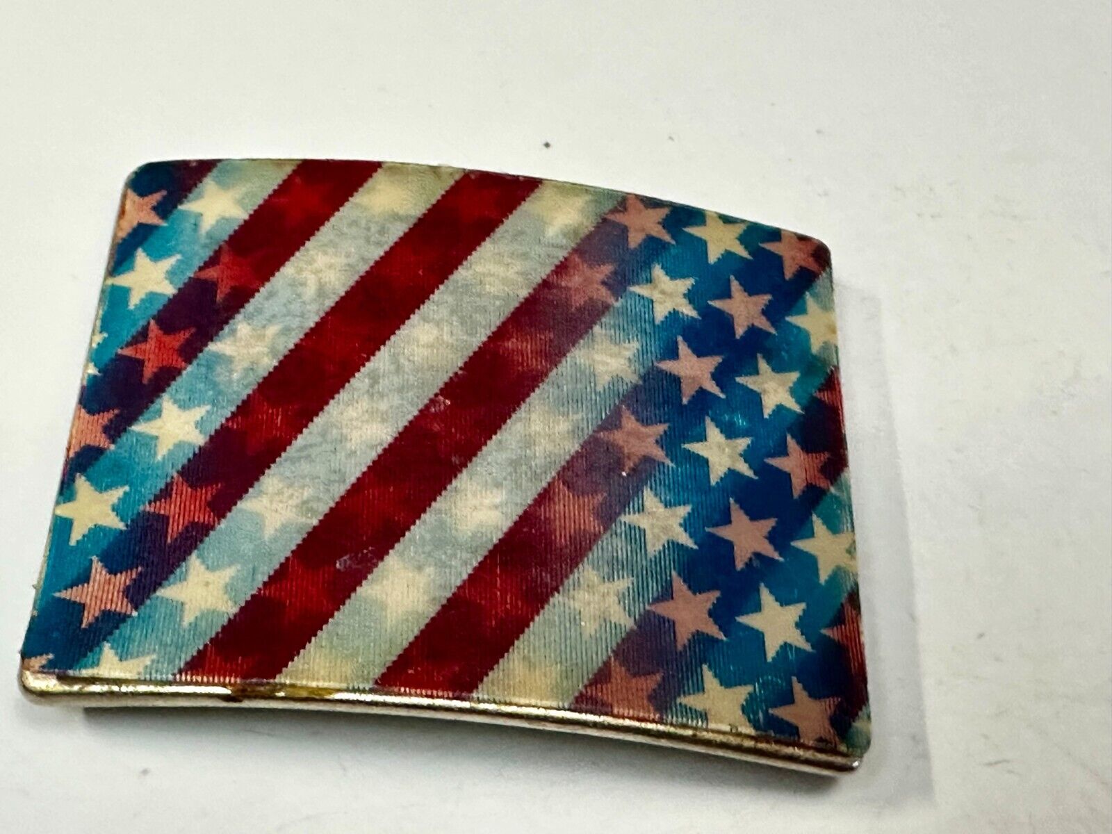 United States USA American Flag Patriotic Hologram Style Belt Buckle