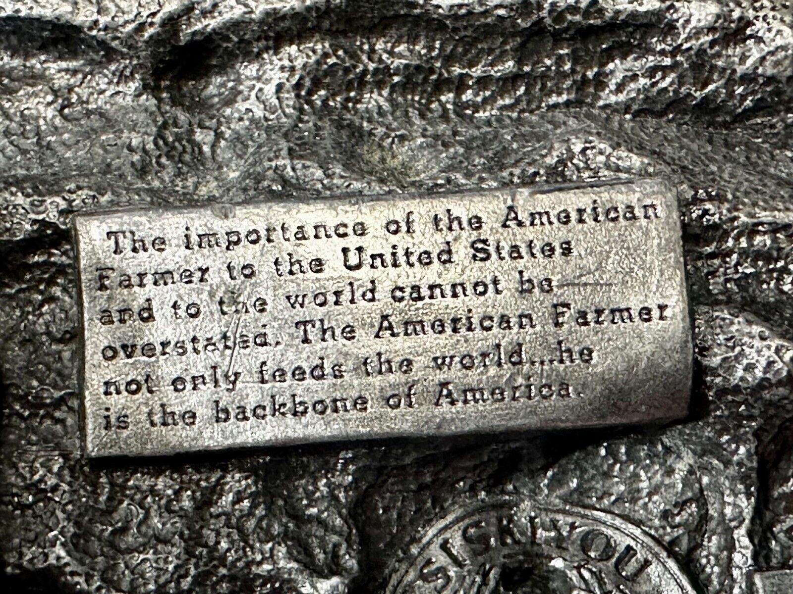 The American Farmer Feeds The World Tractor Farming Commemorative Belt Buckle