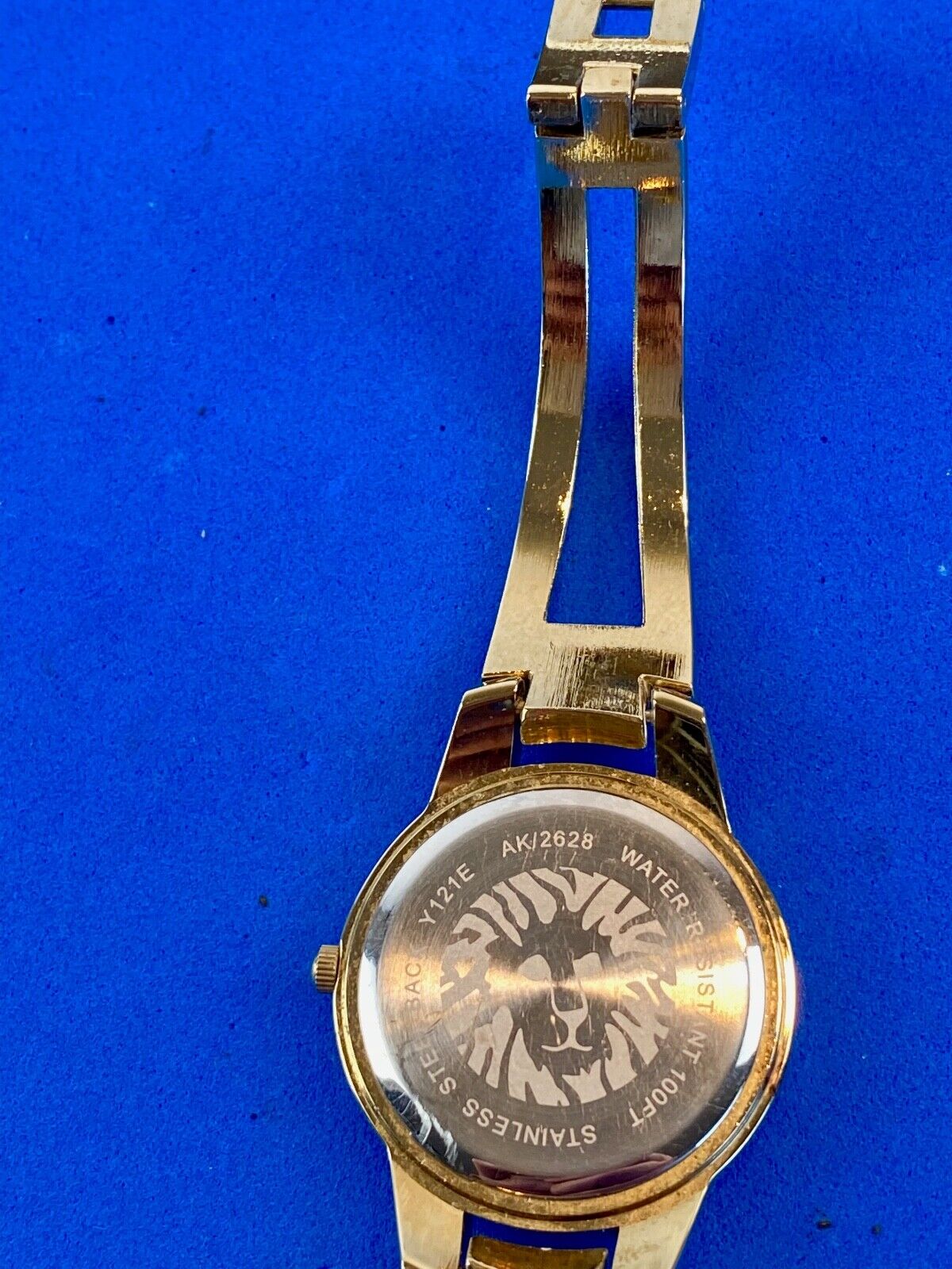 AK Annie Klein DIAMOND women's quartz watch black face - fresh battery 