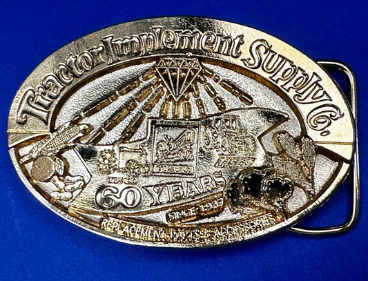 60 years TISCO Tractor Implement Supply company Vintage Belt Buckle by Speccast