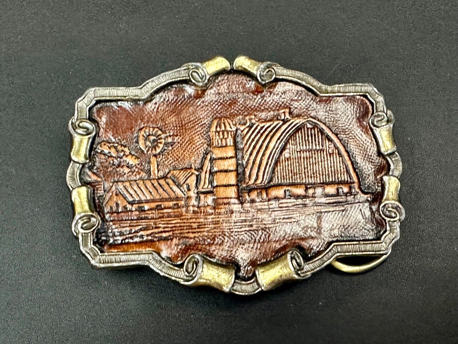 Americas Great Farmland vintage 1980 Great American vintage belt buckle Co