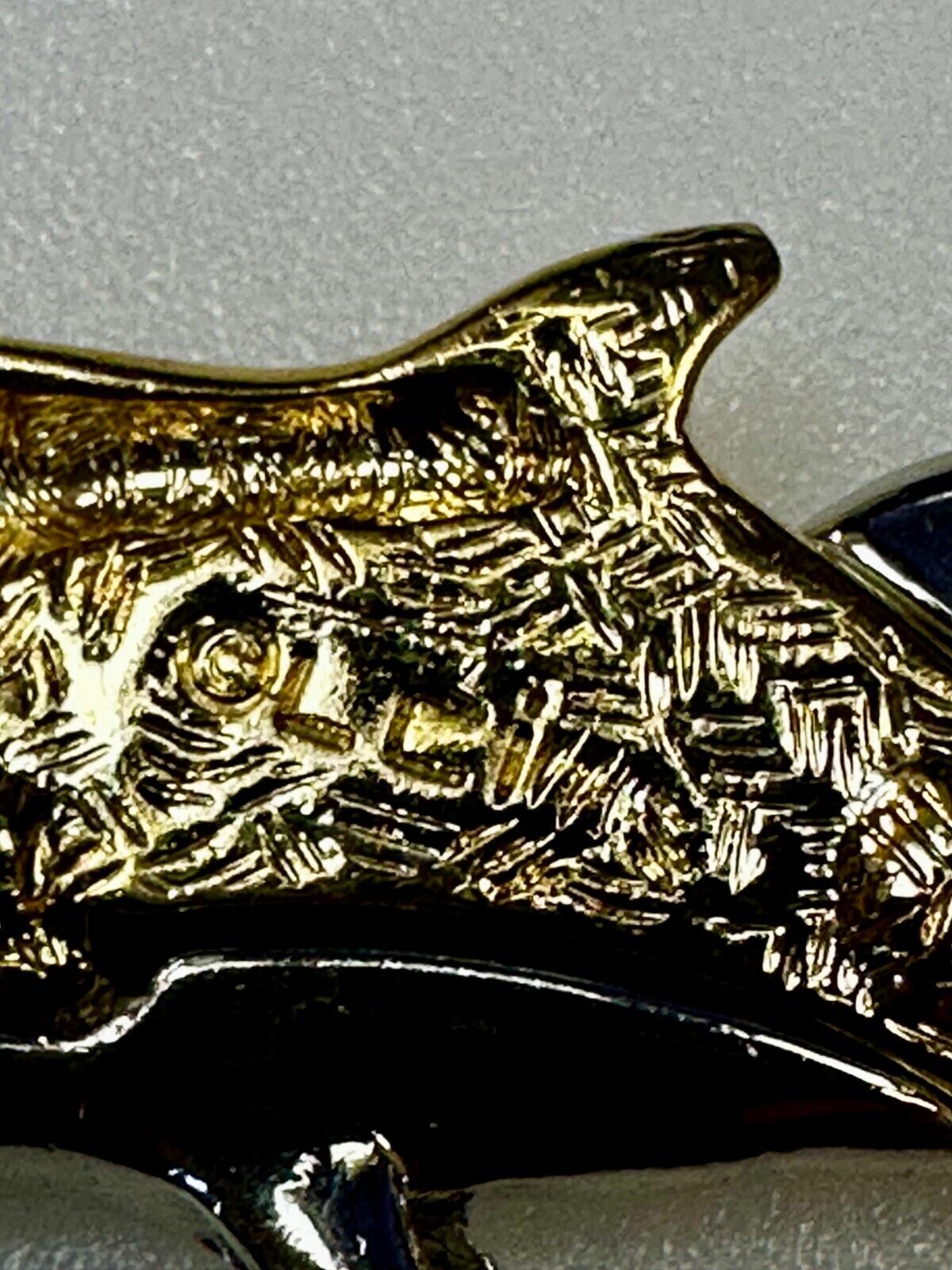 Two Dolphins Silver & Gold Tone Vintage Brooch Pin Signed Liz Claiborne