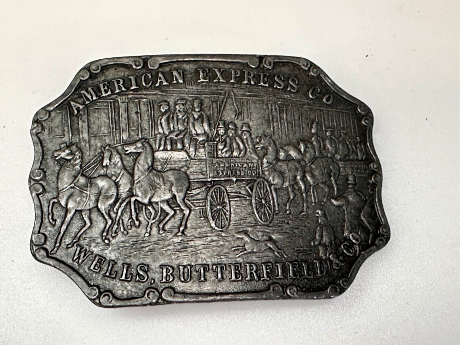 American Express Co Wells Butterfield Vintage Wells Bergamot Belt Buckle C-36