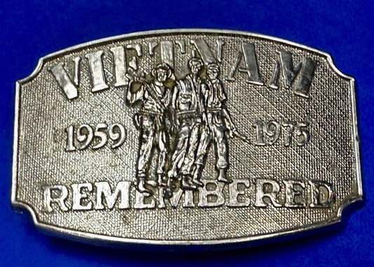 VIETNAM REMEMBERED War Veteran Veterans Patriotic Numbered Belt Buckle F.E. Hart