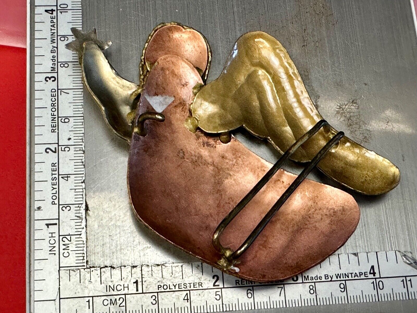 ANGLE Vintage mixed metal belt slide