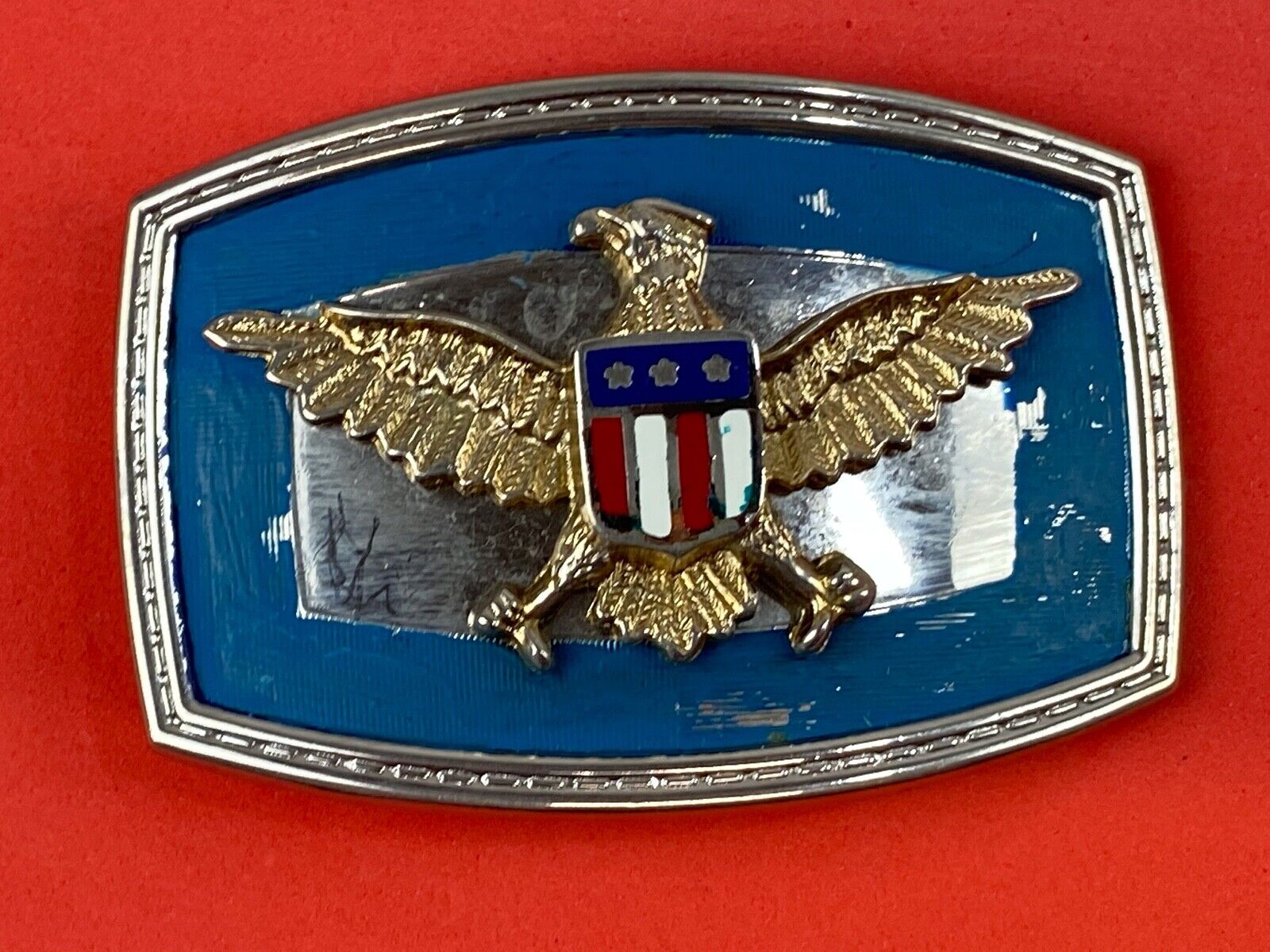 United States Of America Eagle With Shield Belt Buckle Colorful!   Different!
