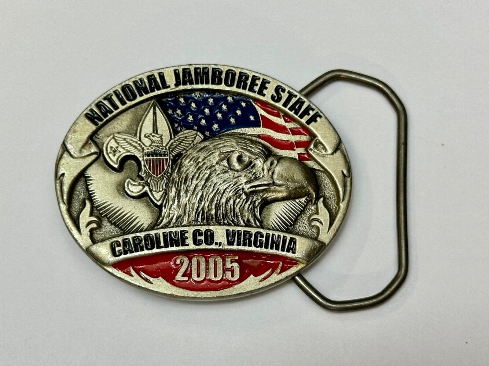 2005 BSA National Scout Jamboree STAFF Caroline County of Virginia Belt Buckle