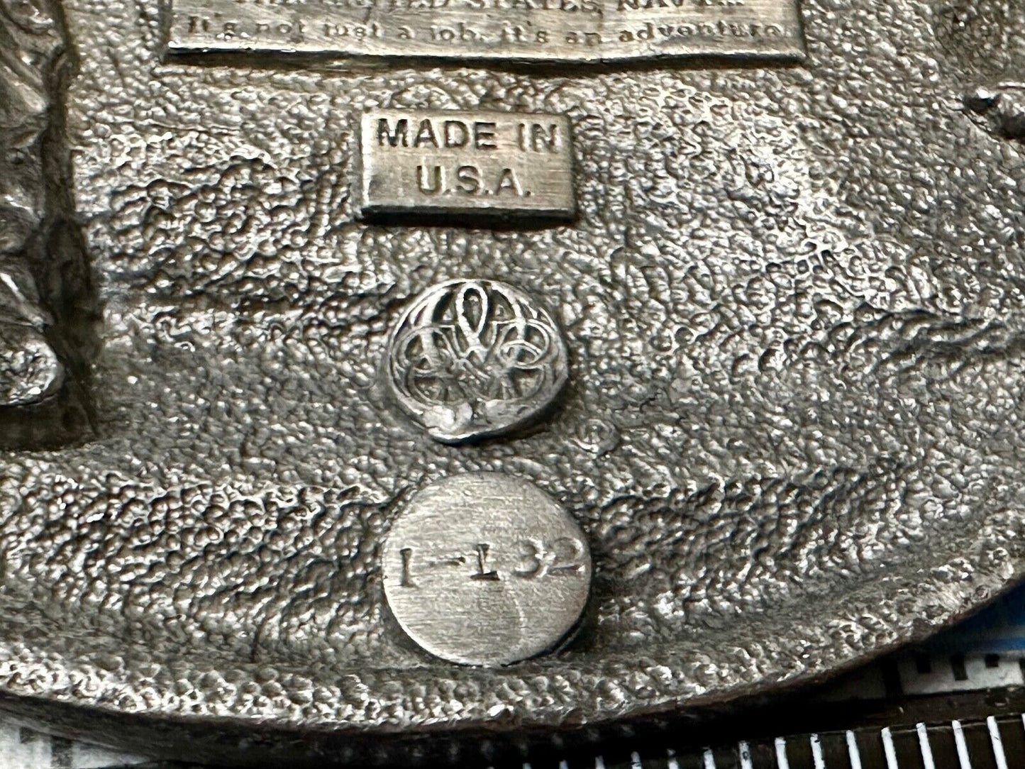 United States NAVY , Not a job, An Adventure! 1981 Bergamot Belt Buckle