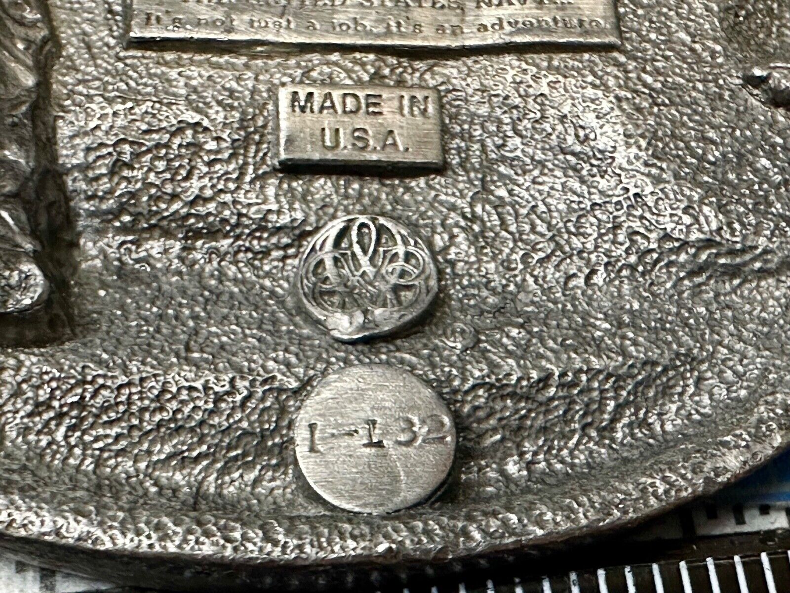 United States NAVY , Not a job, An Adventure! 1981 Bergamot Belt Buckle