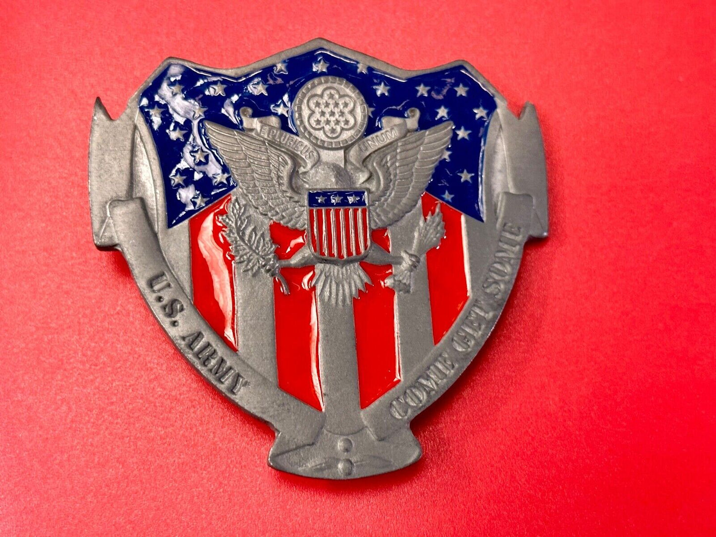 U.S. Army Patriotic America Belt Buckle Come Get Some Buckle Great American Prod