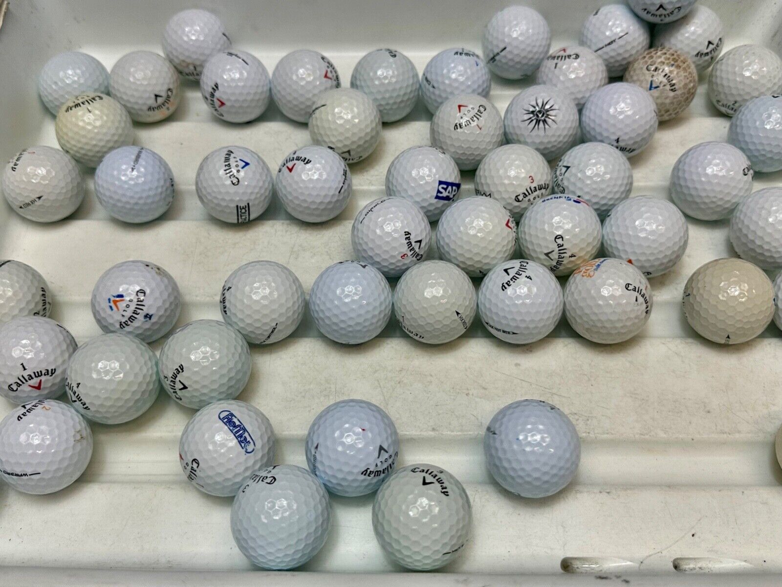 53 Used Calloway Golf Balls Lot - All Kinds!   Great For Practice!