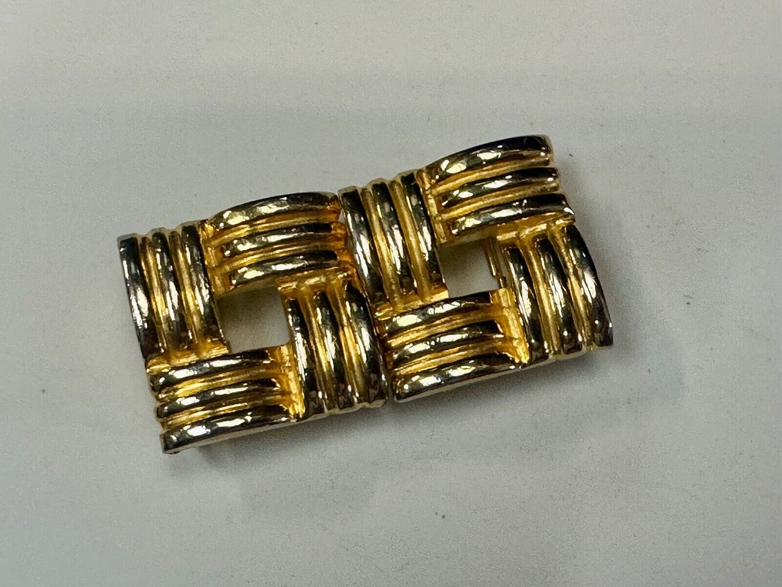 Two piece interconnecting vintage belt buckle by Dotty Smith