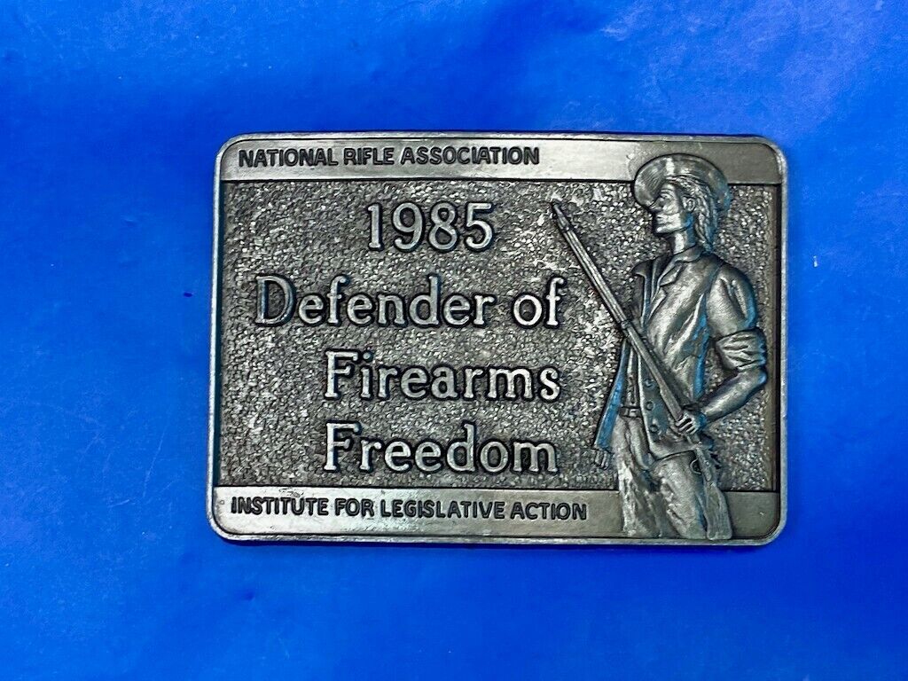 Vimntage 1985 Nra Defender Of Firearms Freedom Belt Buckle