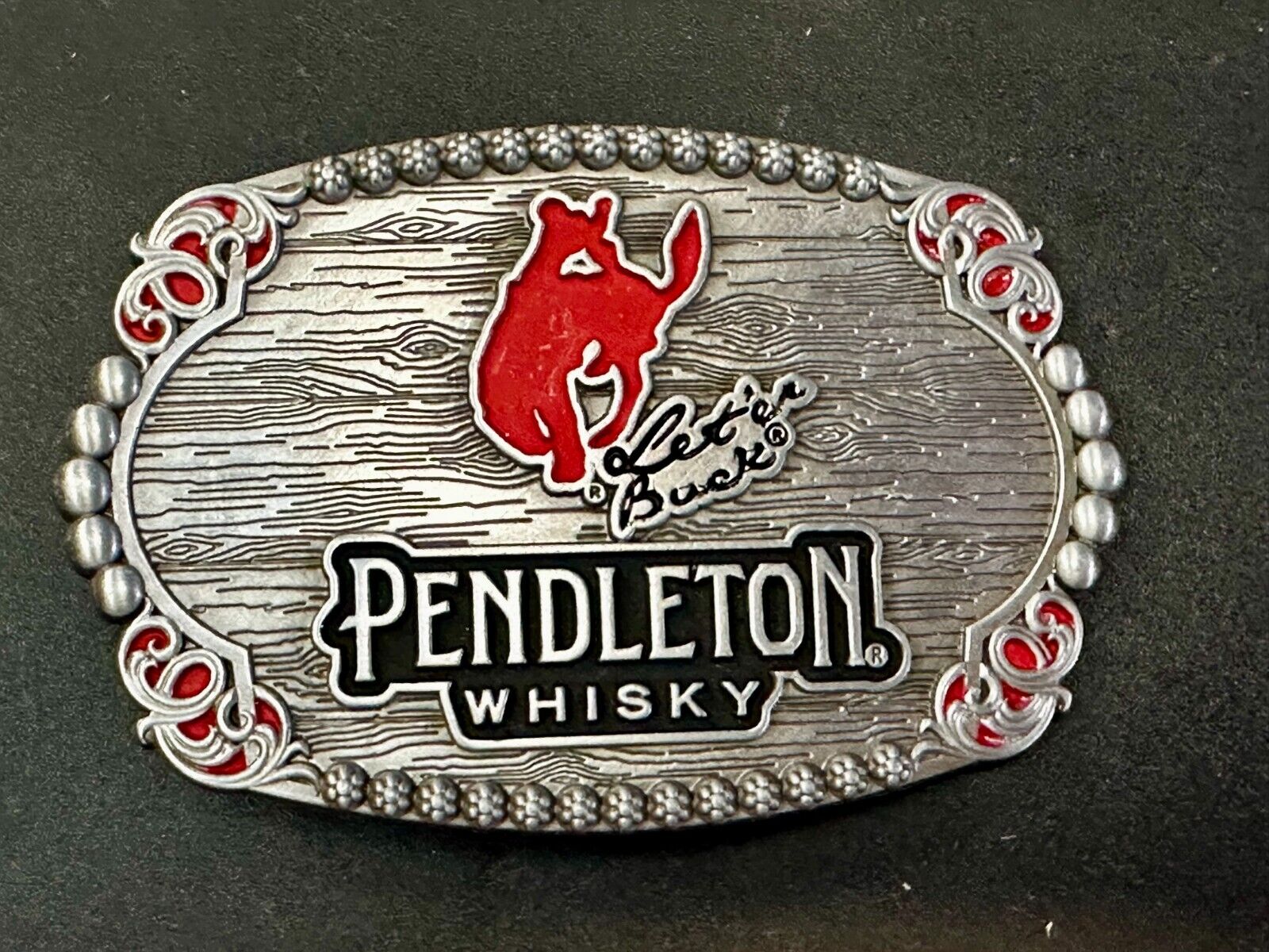 2023 Pendleton Whiskey Let'er Buck Rodeo Cowboy Montana Silversmiths Belt Buckle