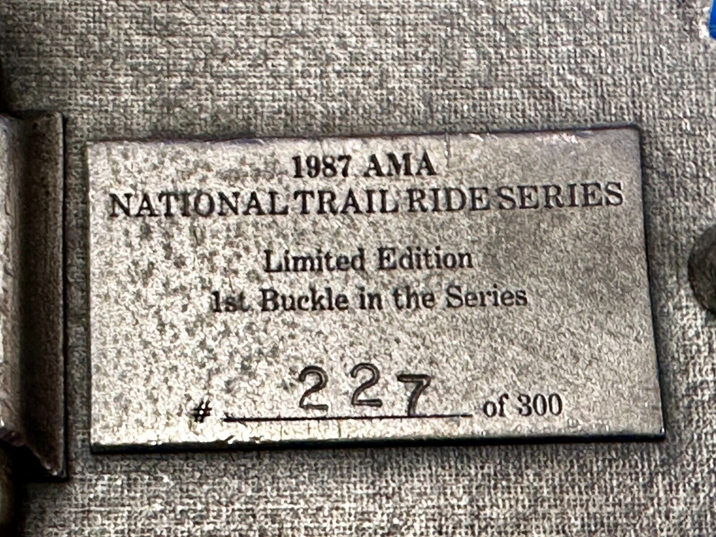 AMA Los Angeles to Barstow to Vegas 1987  Trail Ride Motorcycle Belt Buckle