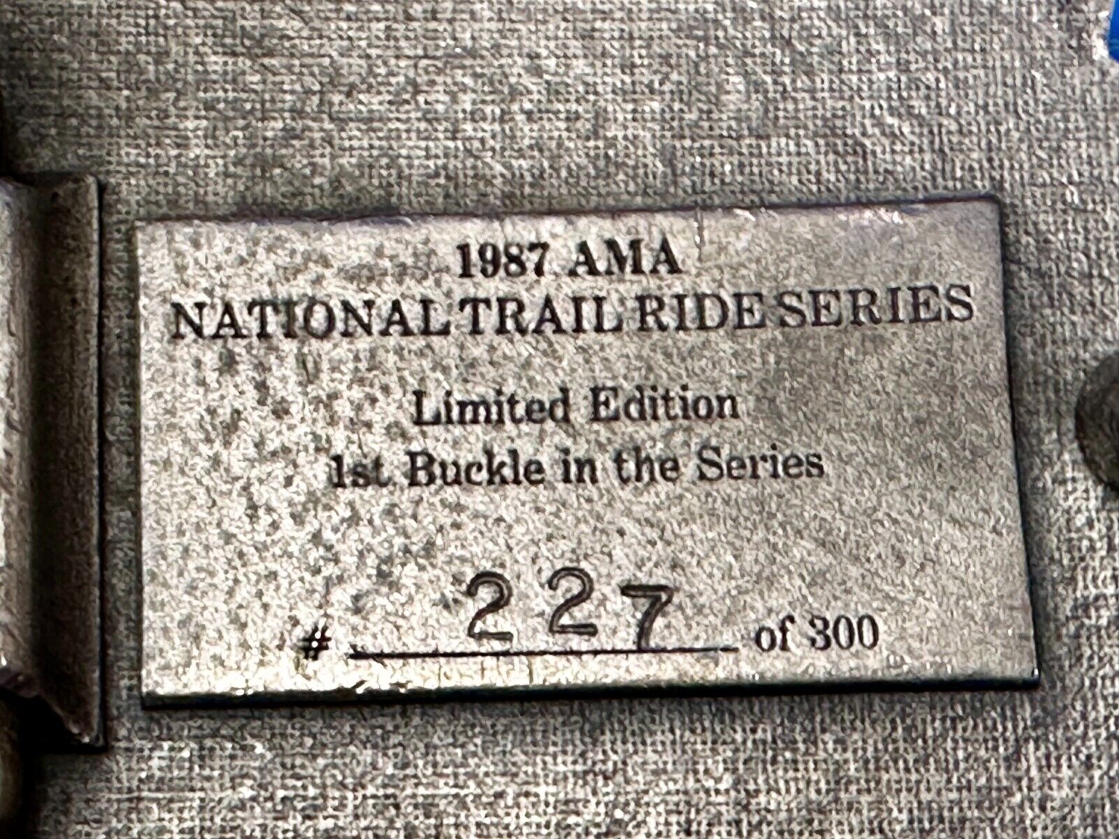 AMA Los Angeles to Barstow to Vegas 1987  Trail Ride Motorcycle Belt Buckle