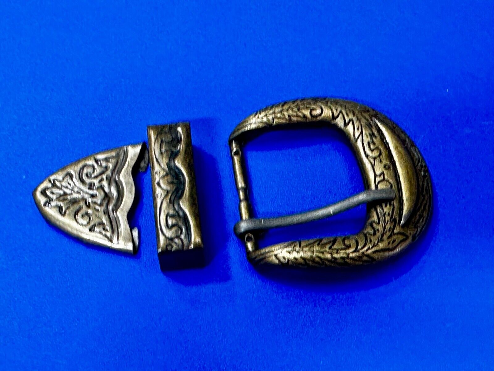 Three Piece Ranger Style Replacement Belt Buckle Keeper and Tip