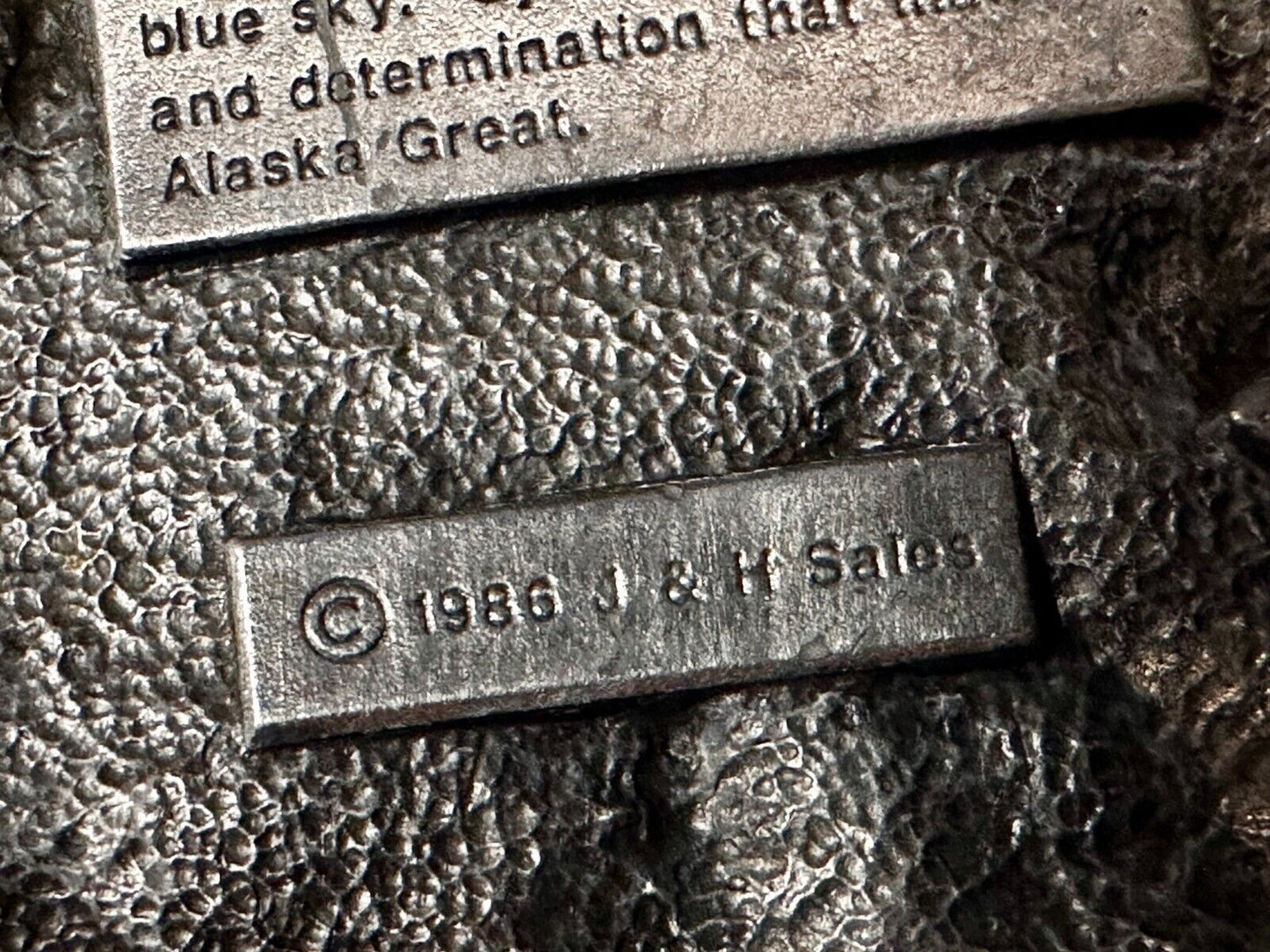 Alaska Flag Commemorative The Great Land Last Frontier State 1980's Belt Buckle