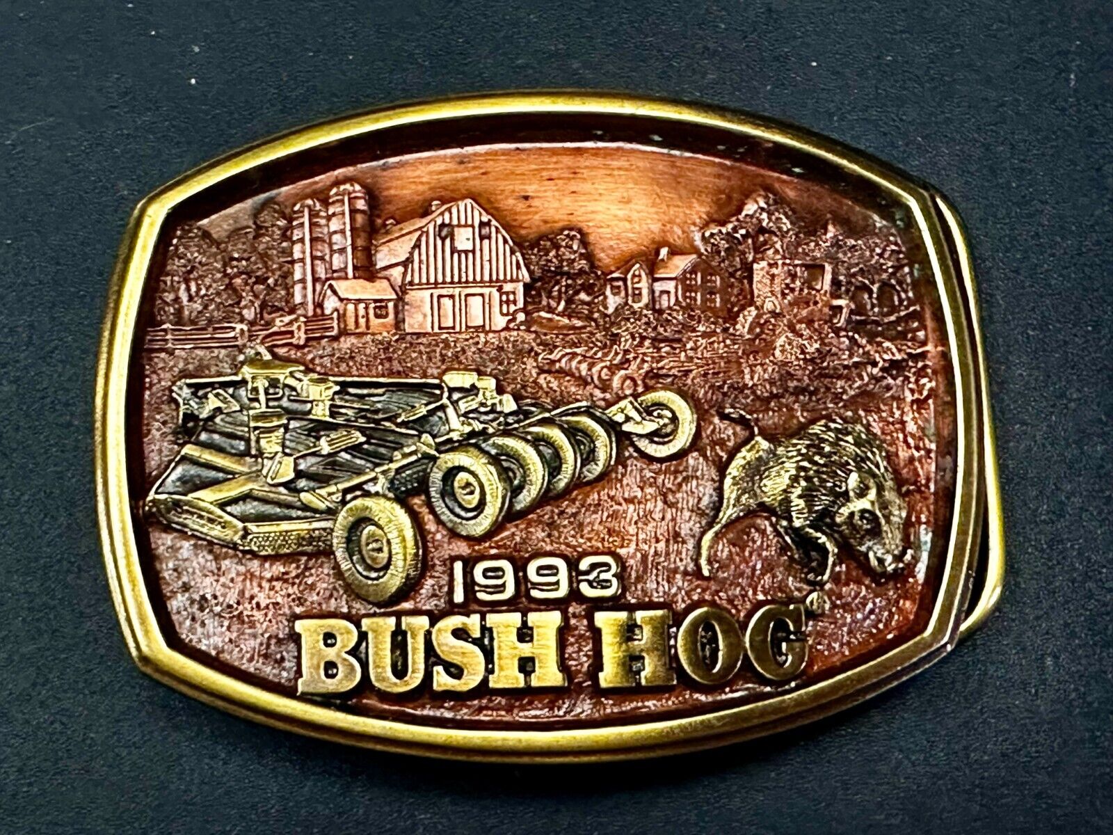 1993 Bush Hog The Legend Agriculture Machine Co. Commemorative Belt Buckle