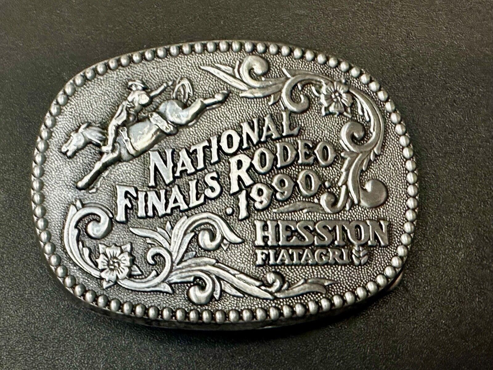 1990 NFR National Finals Rodeo  NOS Youth Size ADM Commemorative Belt Buckle