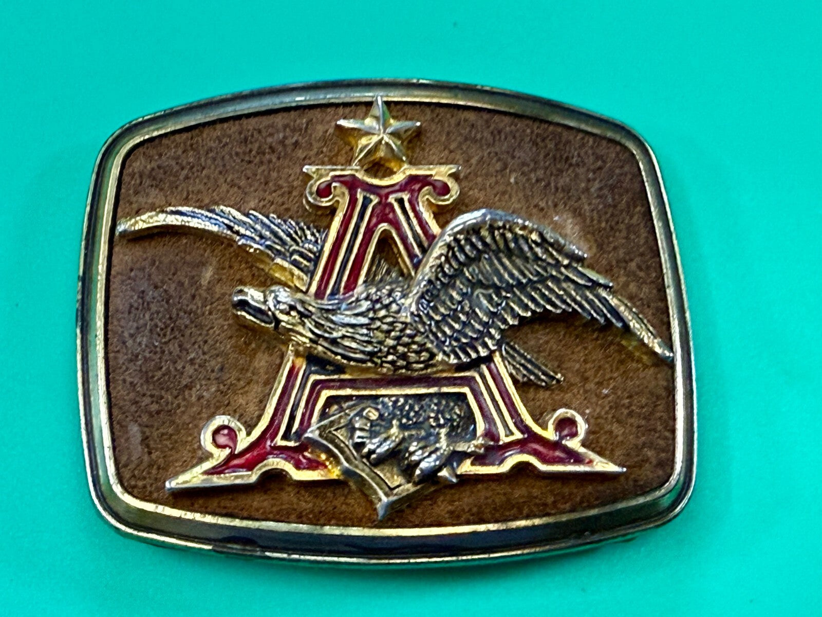 Anheuser Busch Beer Logo Promotional Vintage 1979 Raintree Belt Buckle
