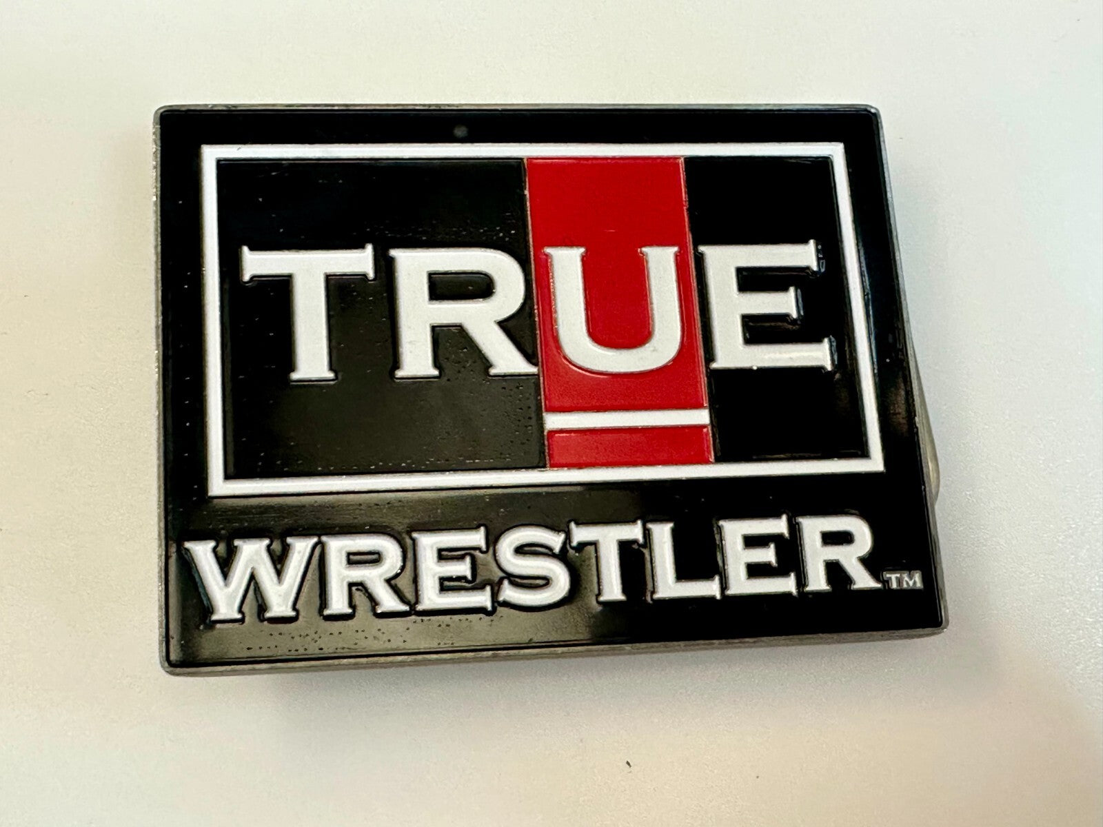 True Wrestler Apparel Enameled Rectangular Belt Buckle